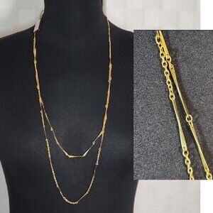 NWT - Creative World - Double-Strand Gold-Tone Necklace - Made in Italy